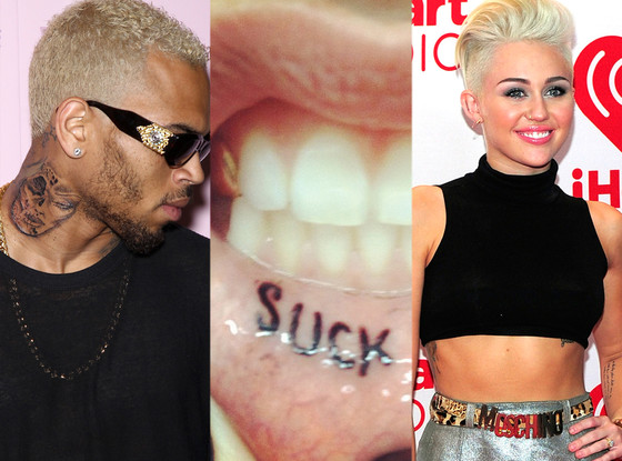 Chris Brown, Kesha, Miley Cyrus, Tattoo Chris Brown, Kesha, Miley Cyrus, Tattoo